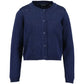 BLUE SEVEN - VEST MET OPEN VLINDERTJES DONKER BLAUW