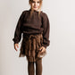 BAJE - SOHO GEBREIDE TRUI MET KRAAGJE BROWN CHOCO