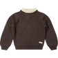 BAJE - SOHO GEBREIDE TRUI MET KRAAGJE BROWN CHOCO