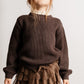 BAJE - SOHO GEBREIDE TRUI MET KRAAGJE BROWN CHOCO