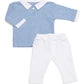 POETREE - 2-DELIG SET BLAUW/WIT