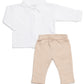 POETREE - 2-DELIG SET CAMEL/WIT